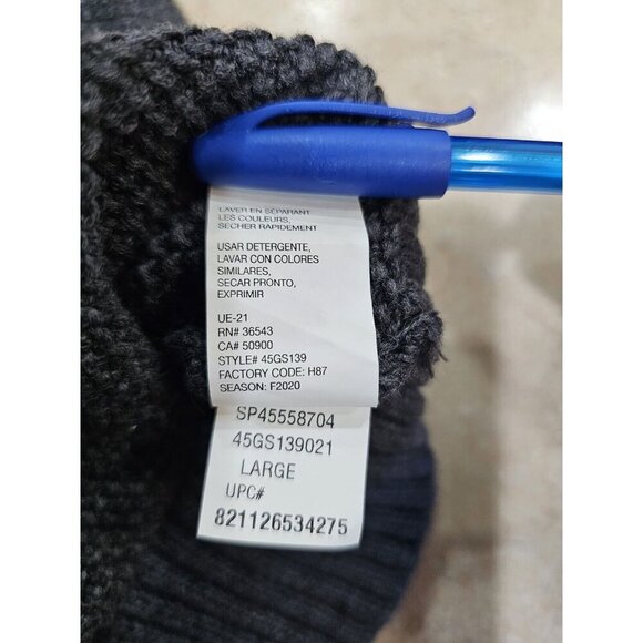 NWT‎ Men's IZOD Fair Isle 1/4 Zip Sweater Dark Gray Size Large - Picture 7 of 11